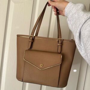 Michael Kors leather hand bag, beige